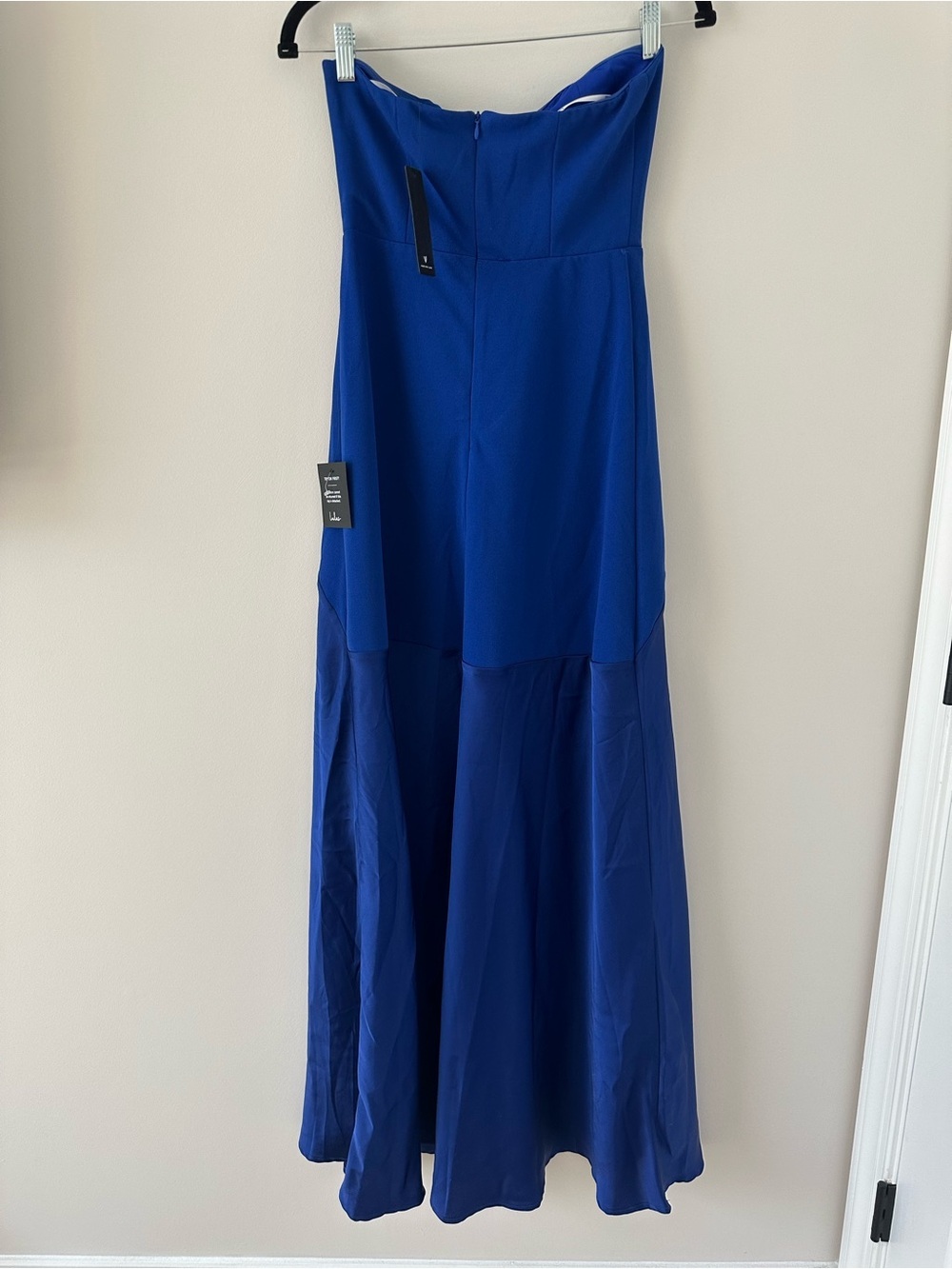 Lulus Compelling Style Royal Blue Strapless A-Line Maxi Dress Size Small Formal - Picture 8 of 16